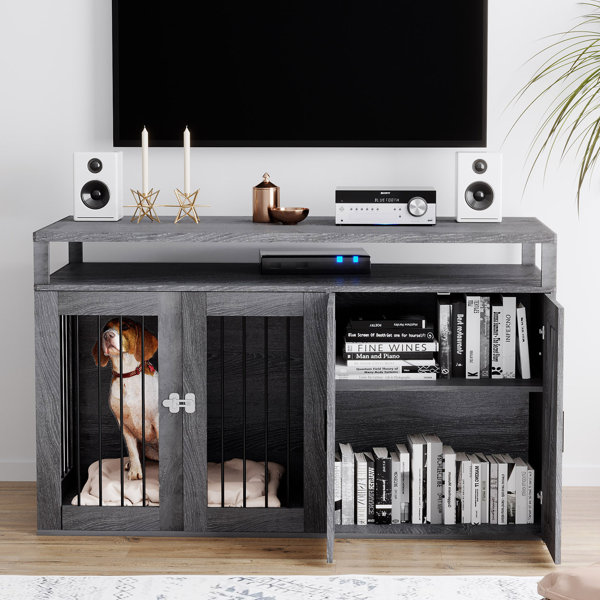 Tucker Murphy Pet™ 55" Dog Crate Tv Stand Furniture Style Coffee Bar